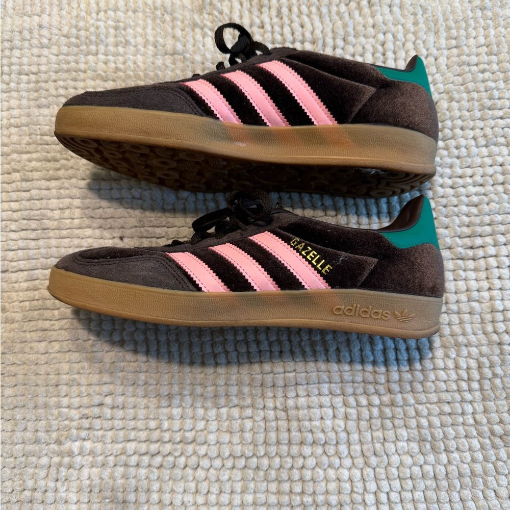 Adidas Gazelle with Pink and Green Accents